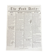 A vintage-style newspaper page titled "The Food Daily" printed in black text on aged off-white paper, shown against a plain white background.