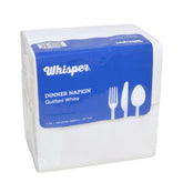 Whisper 6246 Quilted Dinner Napkins GT White (10 packs x 100 sheets)
