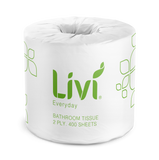 Livi Everyday 7008 Toilet Tissue 2 Ply 400 Sheets 48 rolls
