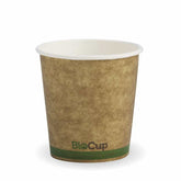 Biopak Kraft Green Stripe Single Wall BioCup