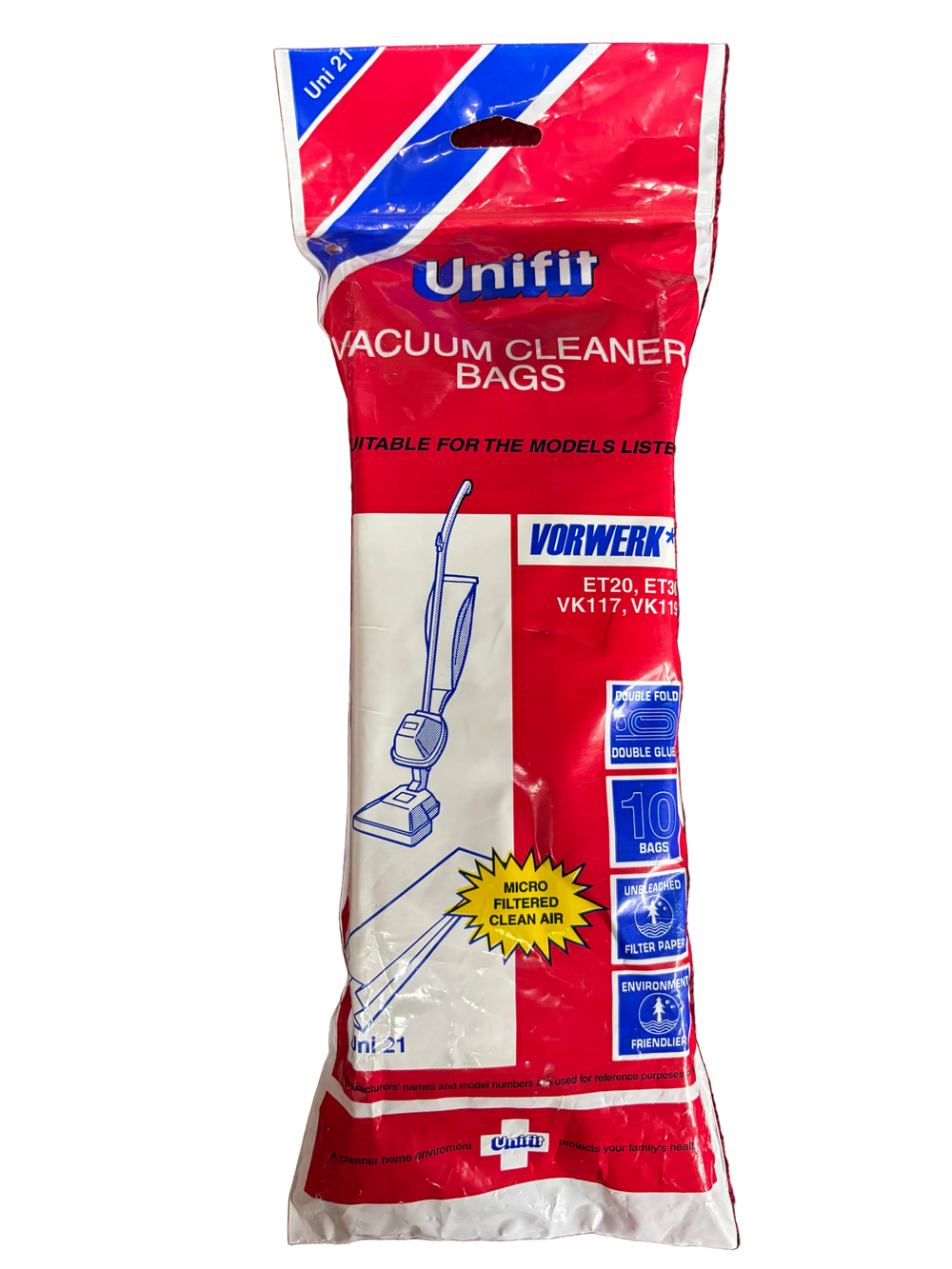 Unitit vacuum cleaner bags packaging