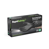 RapidSafety Nitrile Black Disposable Gloves - Various Sizes