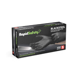 RapidSafety Nitrile Black Disposable Gloves - Various Sizes