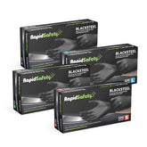 RapidSafety Nitrile Black Disposable Gloves - Various Sizes