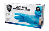 Apollo Vinyl Blue Powder Free Examination Gloves