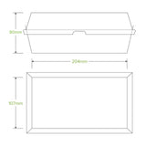 Biopak Large Snack BioBoard Box - kraft (Carton 200)
