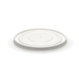 Biopak 250ml / 8oz Plant Fibre Flat BioBowl Lid White (Carton 1000)