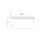Biopak 90ml Clear Sauce BioCup (Carton 2000)