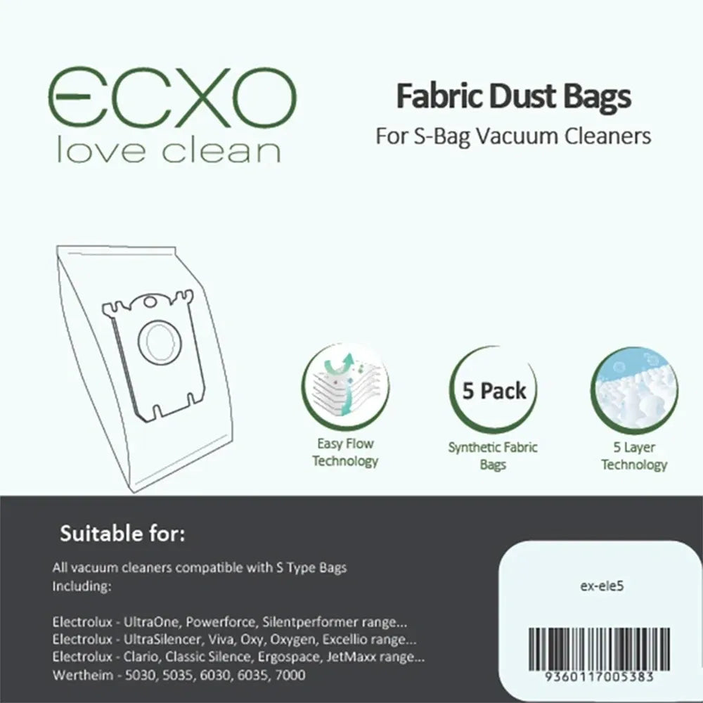 Bag ECXO - Electrolux S-style, Wertheim 5030 (5pk)