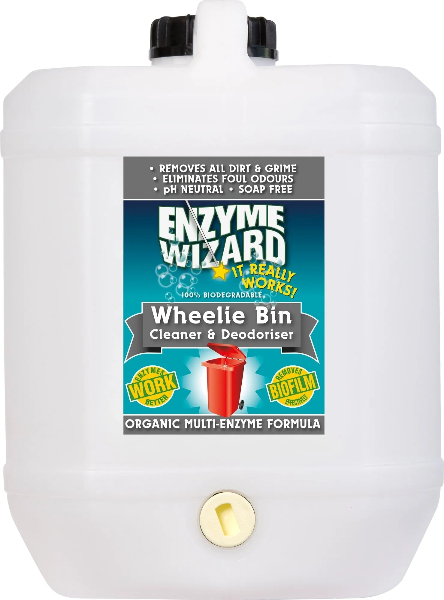 Enzyme Wizard Wheelie Bin Cleaner & Deodoriser Various Sizes