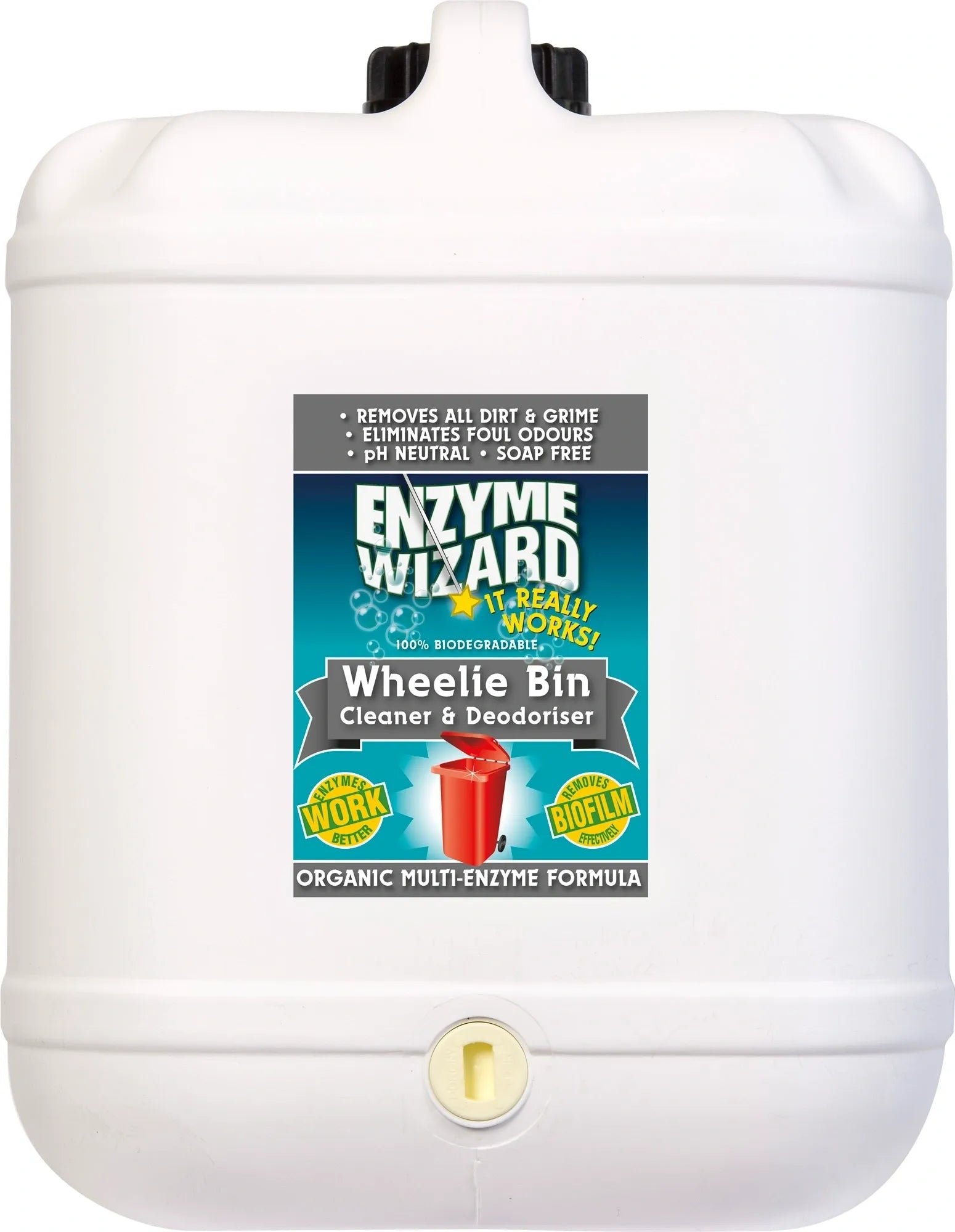 Enzyme Wizard Wheelie Bin Cleaner & Deodoriser Various Sizes