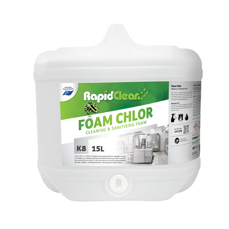 RapidClean Foam Chlor Chlorine Cleaning & Sanitising Foam
