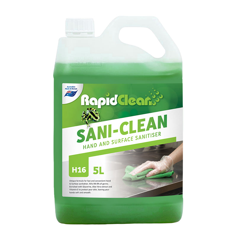 RapidClean Sani-Clean Hand and Surface Sanitiser (various sizes)