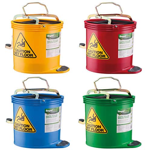 RapidClean Roll Wringer Bucket 15L (various colours)