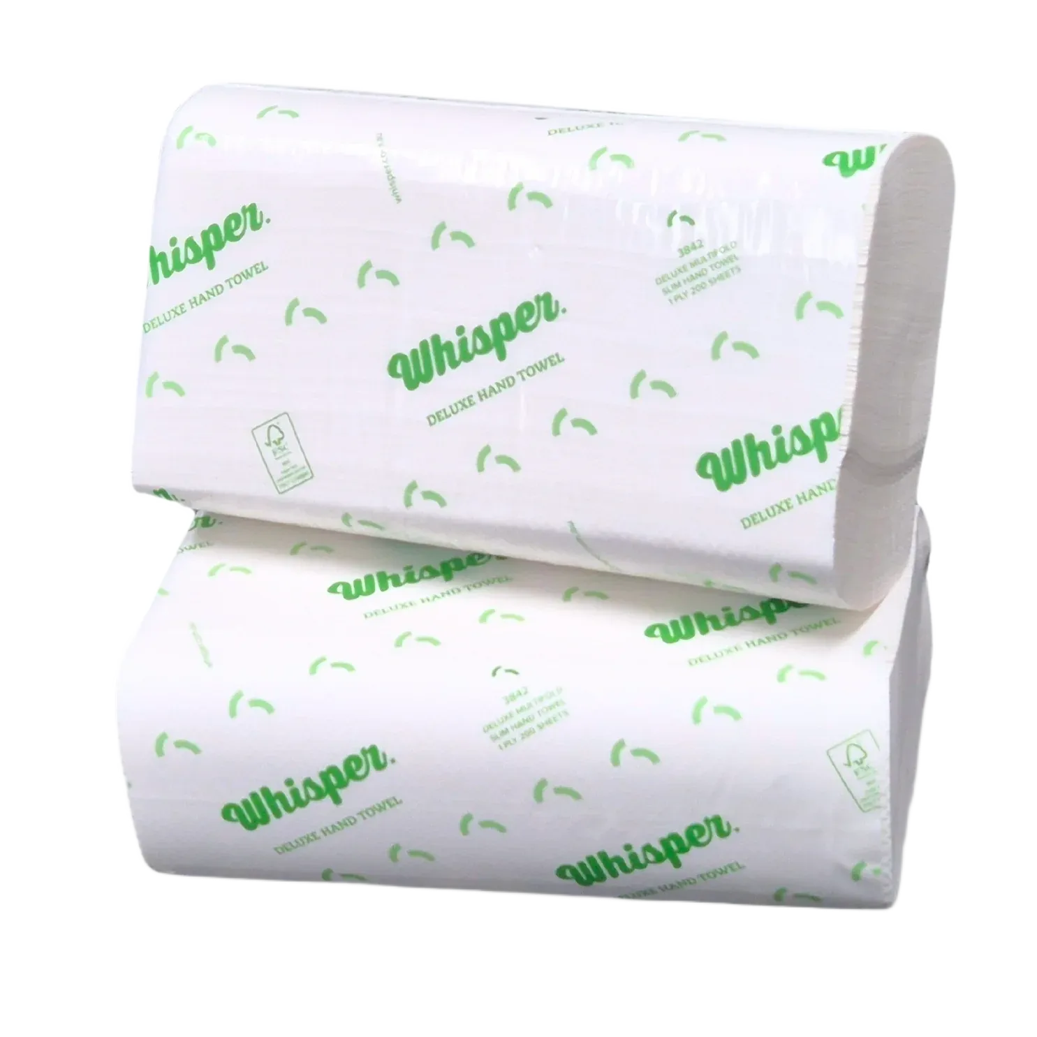 Slimline Multifold Hand Towel Dispenser Whisper - White