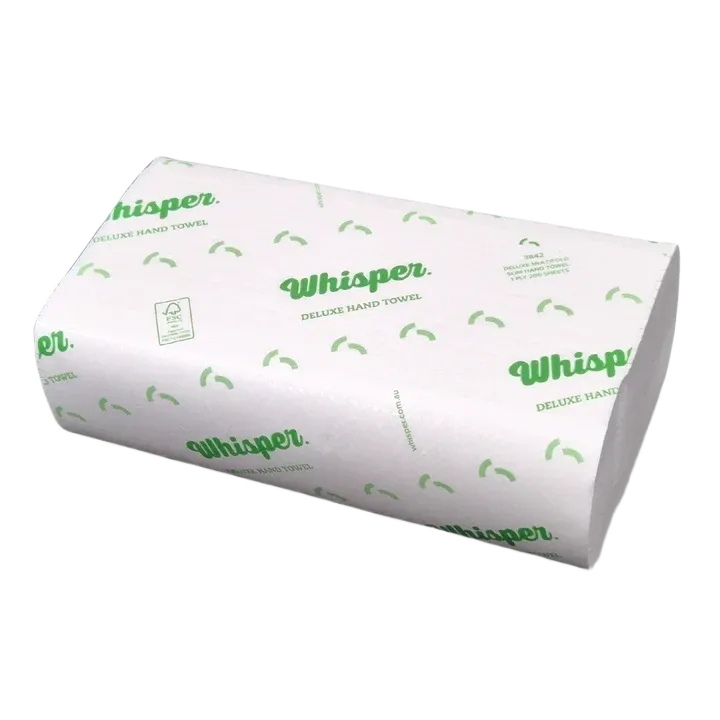 Whisper Deluxe 3842 Multifold Slim Towel 22 x 23cm 4000 sheet