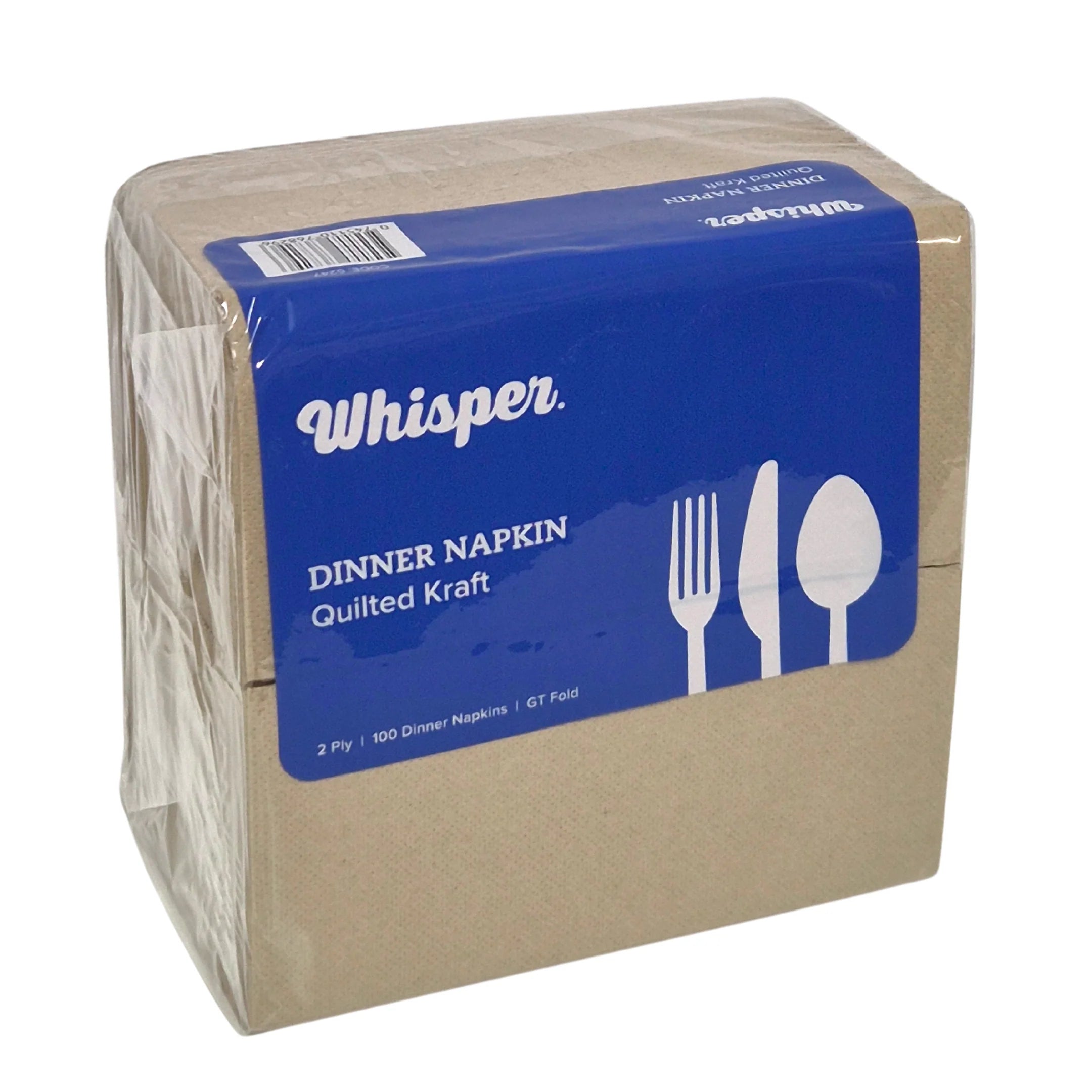 Whisper 6247 Quilted Dinner Napkins GT Kraft (10 packs x 100 sheets)