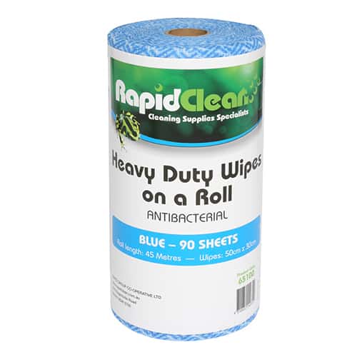 RapidClean Heavy Duty Wipes Roll - Various Colours