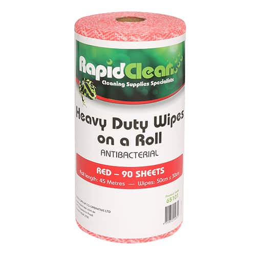RapidClean Heavy Duty Wipes Roll - Various Colours
