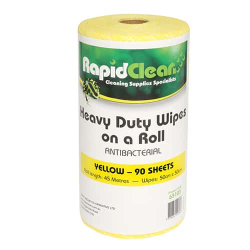 RapidClean Heavy Duty Wipes Roll - Various Colours