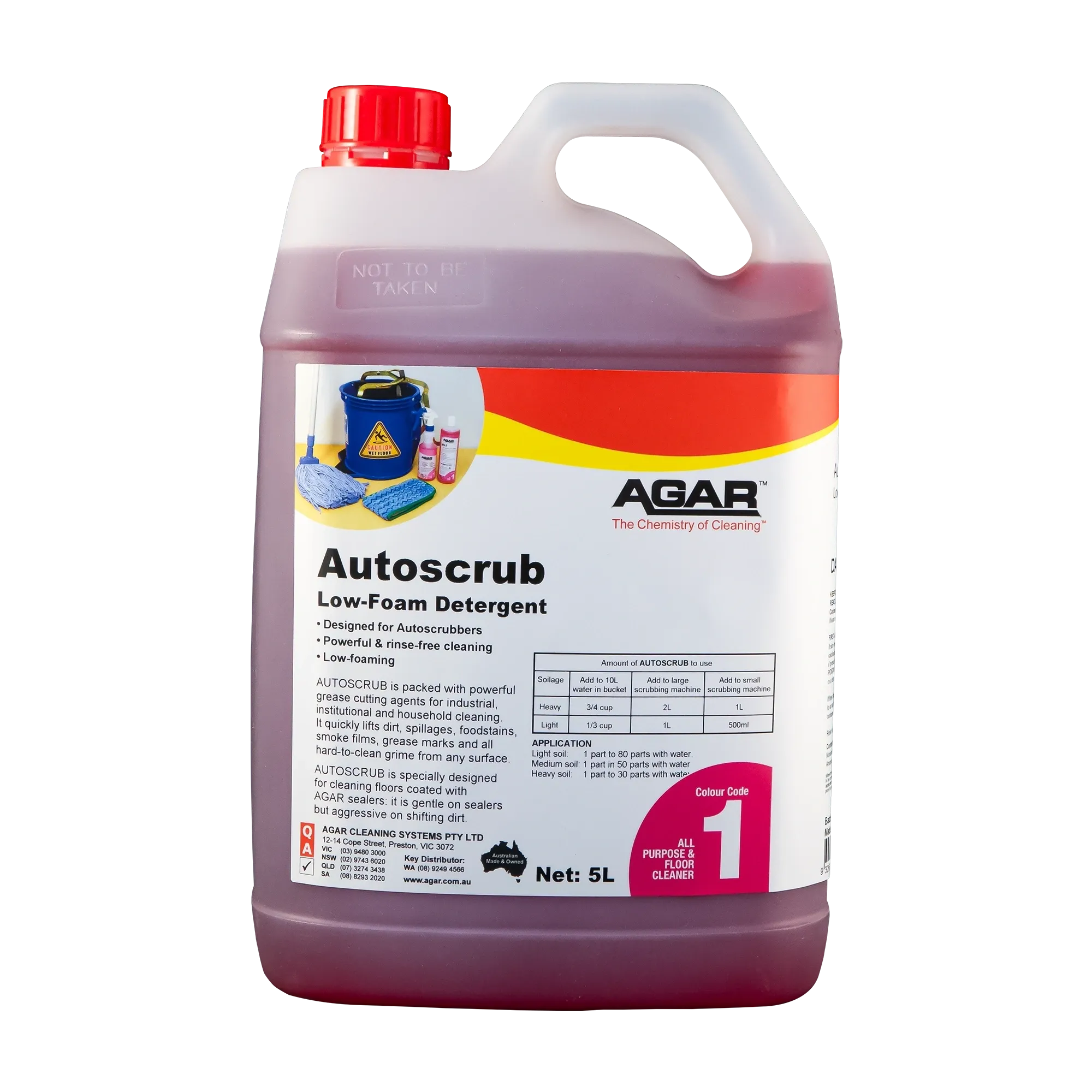 Agar Autoscrub Low Foam Detergent Various Sizes
