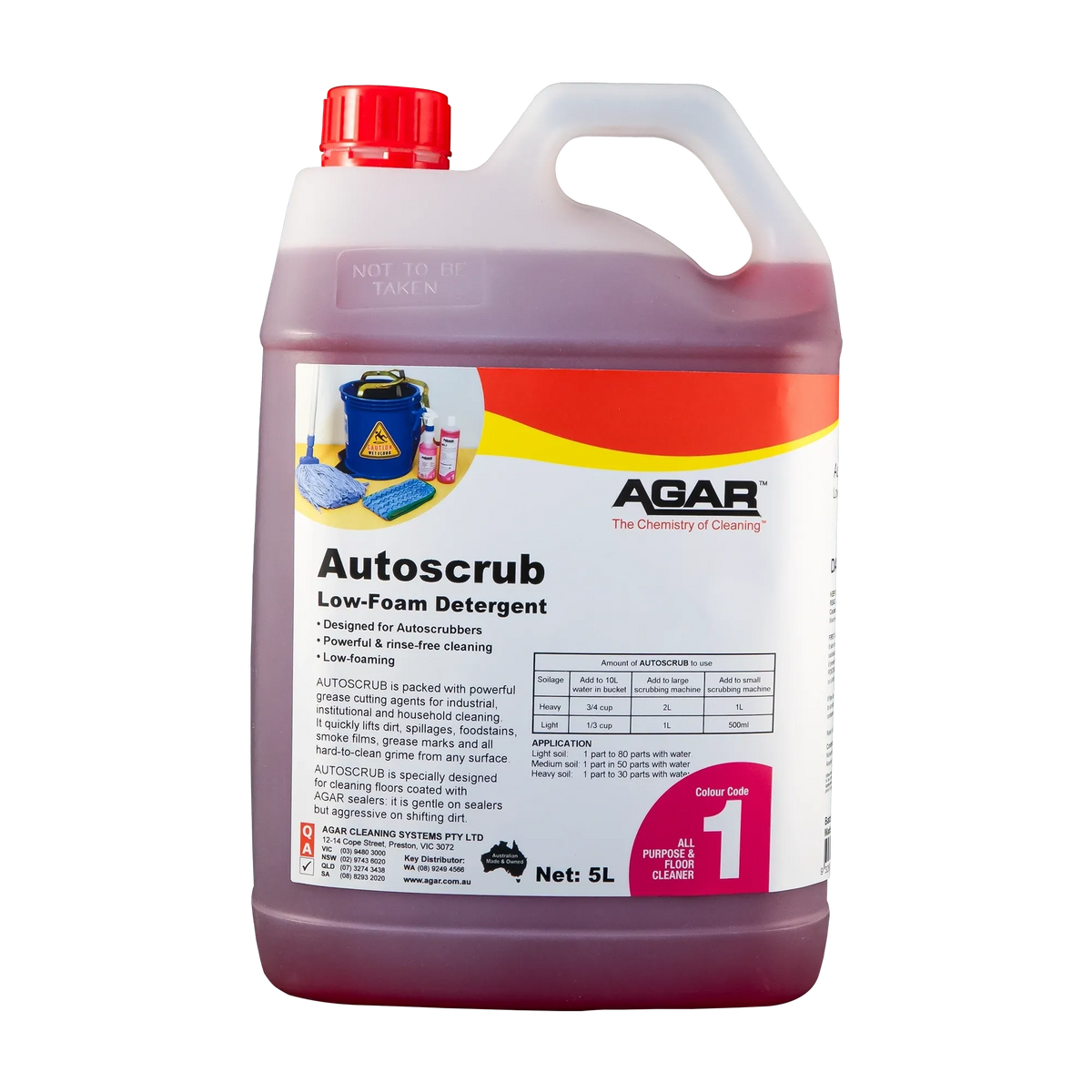 Agar Autoscrub Low Foam Detergent Various Sizes