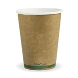 Biopak Kraft Green Stripe Single Wall BioCup