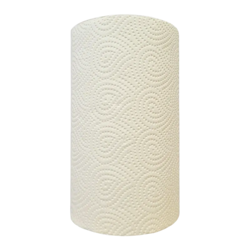 Bamboo FSC 2ply 4111 Maxi Kitchen Towel 160 sheets roll 22x23cm UNBLEACHED Whisper