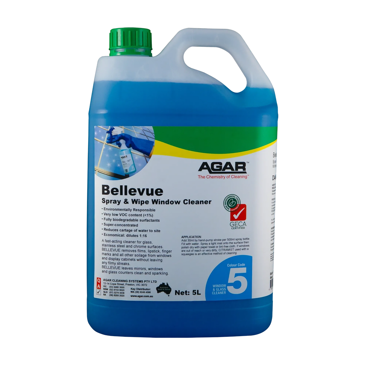 Agar Bellevue Spray & Wipe Window Cleaner
