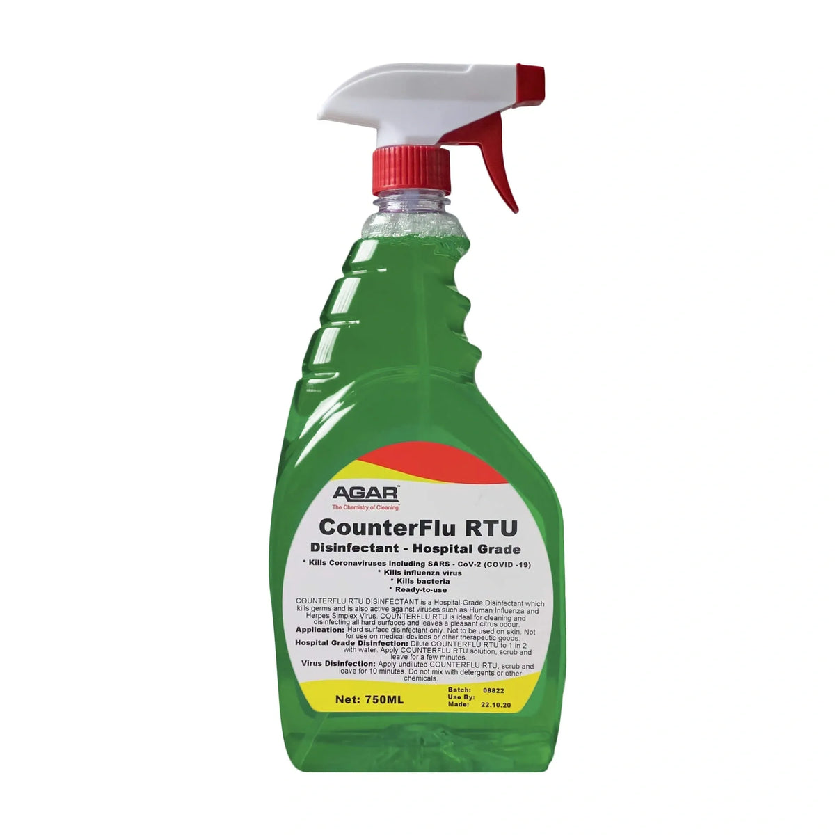 Agar CounterFlu RTU Hospital Grade Disinfectant Various Sizes