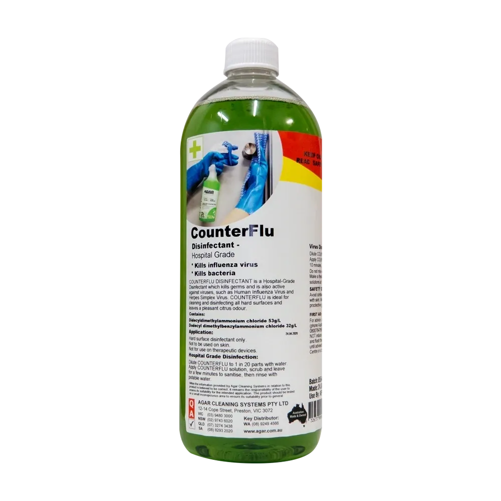 Agar CounterFlu Hospital Grade Disinfectant Various Sizes