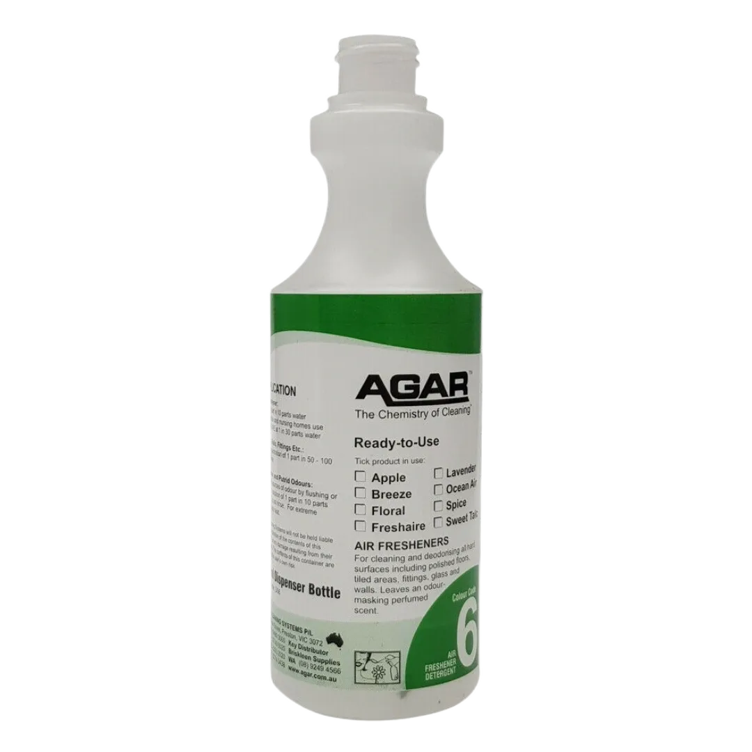 Agar #6 500ml Spray Bottle. Breeze, Floral, Freshaire, Lavender, Ocean Air, Spice, Sweet Talc