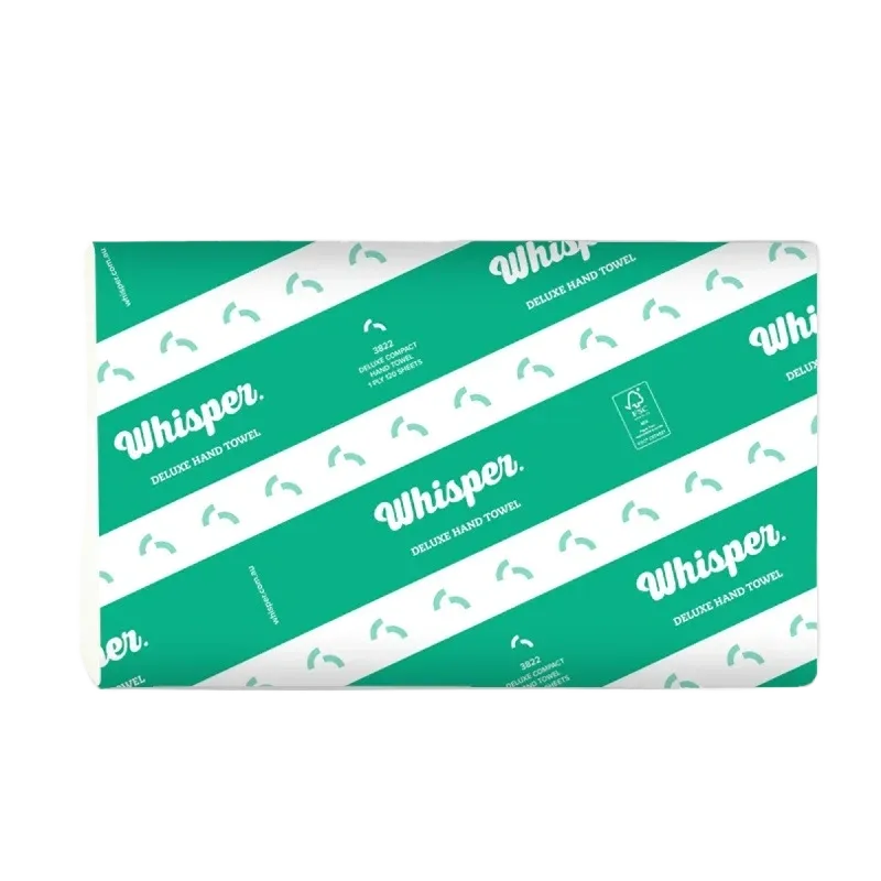 Deluxe 1Ply Compact Towel 19x29.5cm 150 Sheets Per Pack 16pk Whisper
