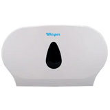 Double Jumbo Toilet Roll Dispenser Whisper - White