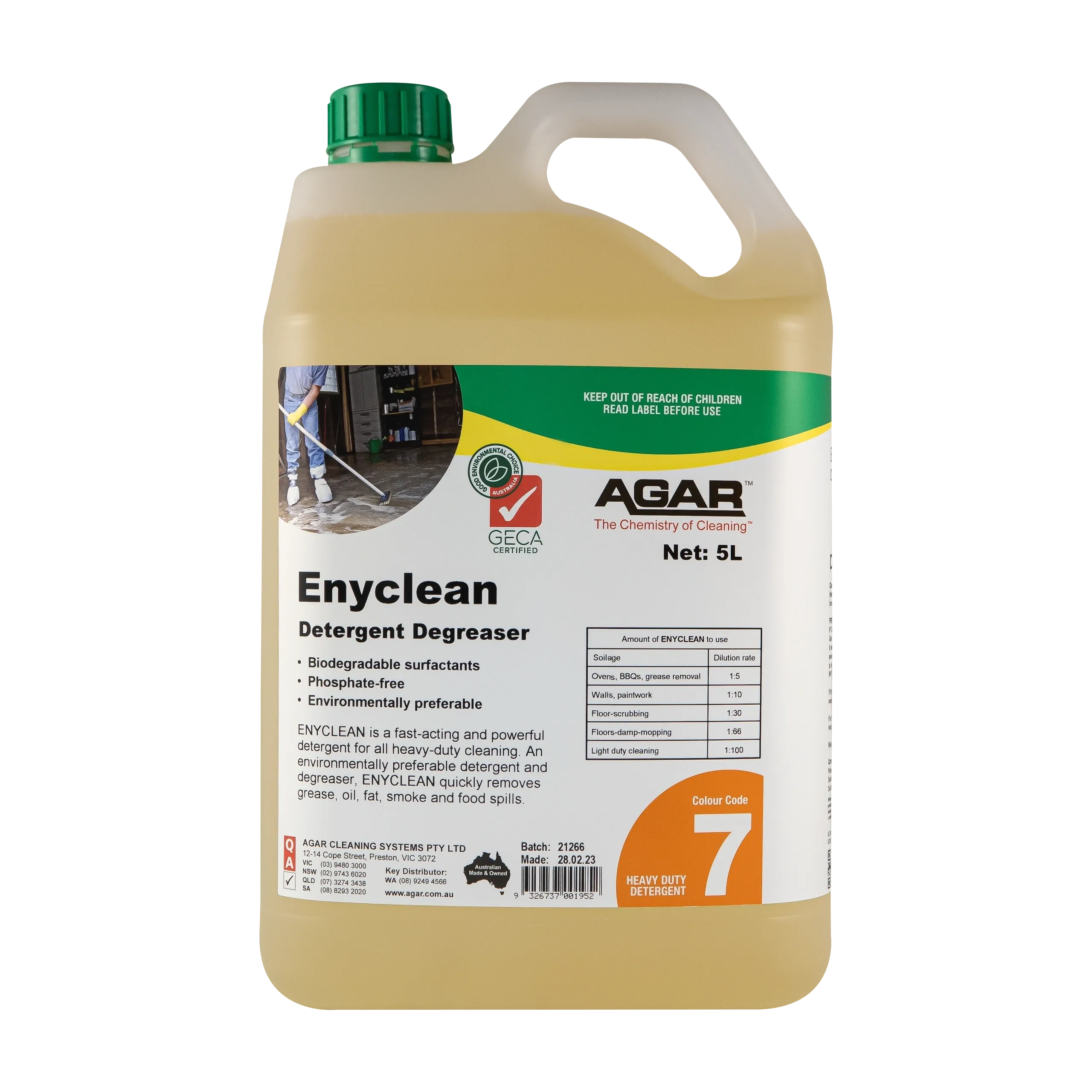 Agar Enyclean Detergent Degreaser GECA Approved