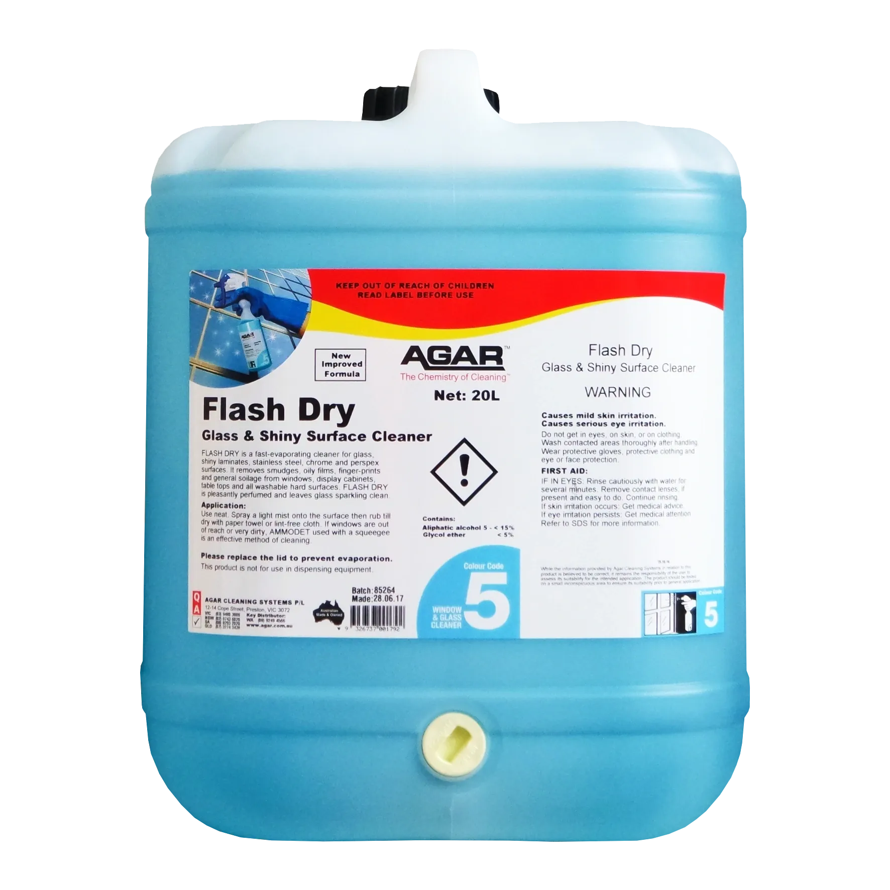 Agar Flash Dry Glass & Shiny Surface Cleaner