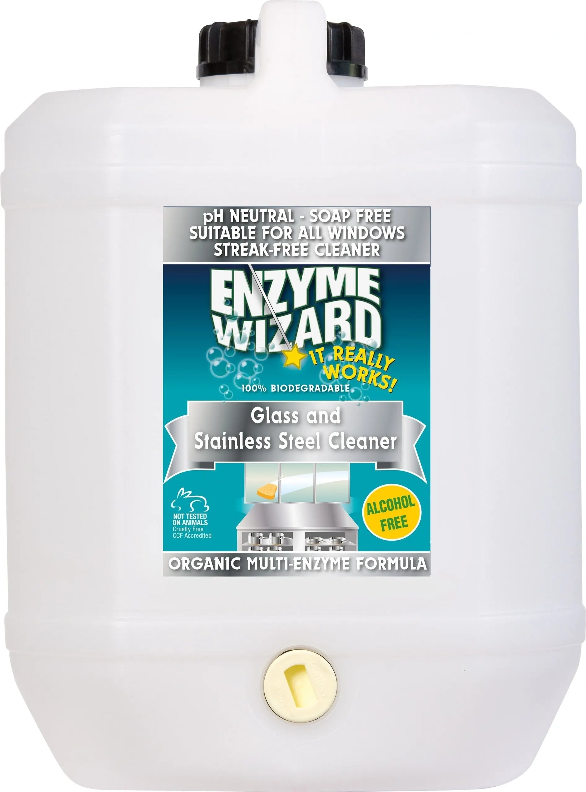 Enzyme Wizard Glass and Stainless Steel Cleaner Various Sizes