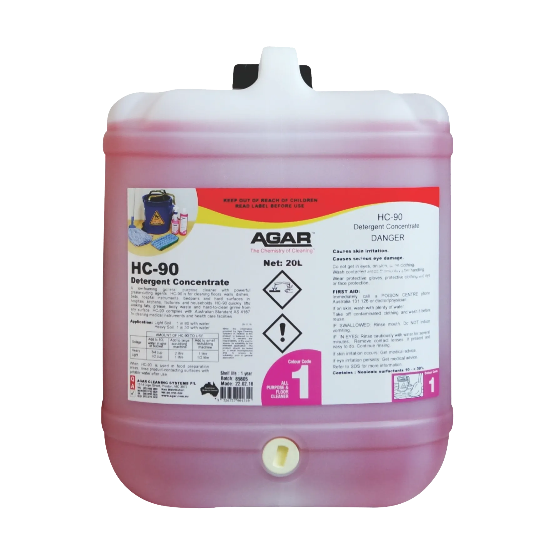 Agar HC-90 Detergent Concentrate Cleaner Various Sizes