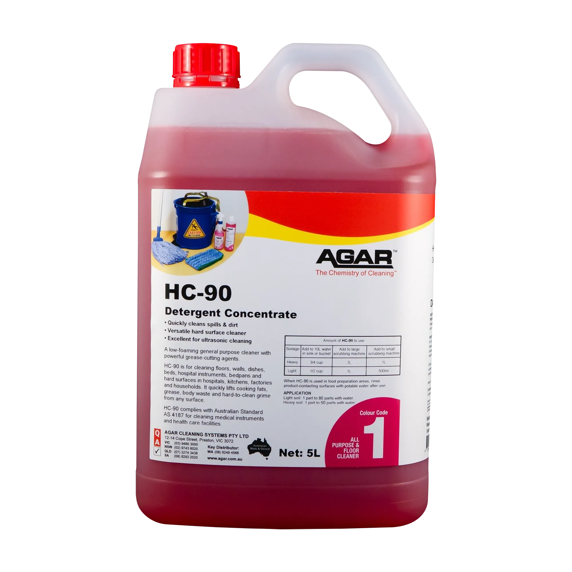 Agar HC-90 Detergent Concentrate Cleaner Various Sizes