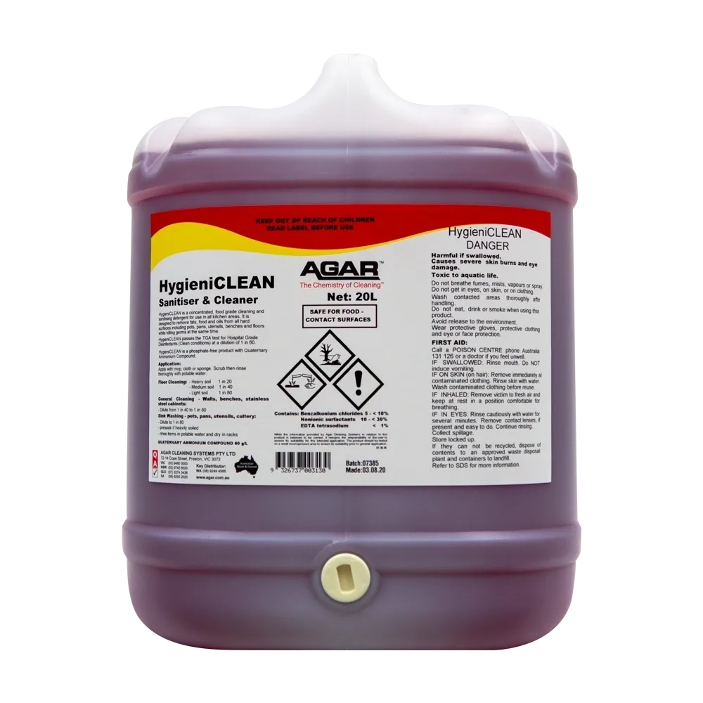 Agar Hygieniclean Sanitiser & Cleaner Food Grade