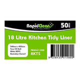 RapidClean 18L Office and Kitchen Tidy Bin Liners (Carton 1000)