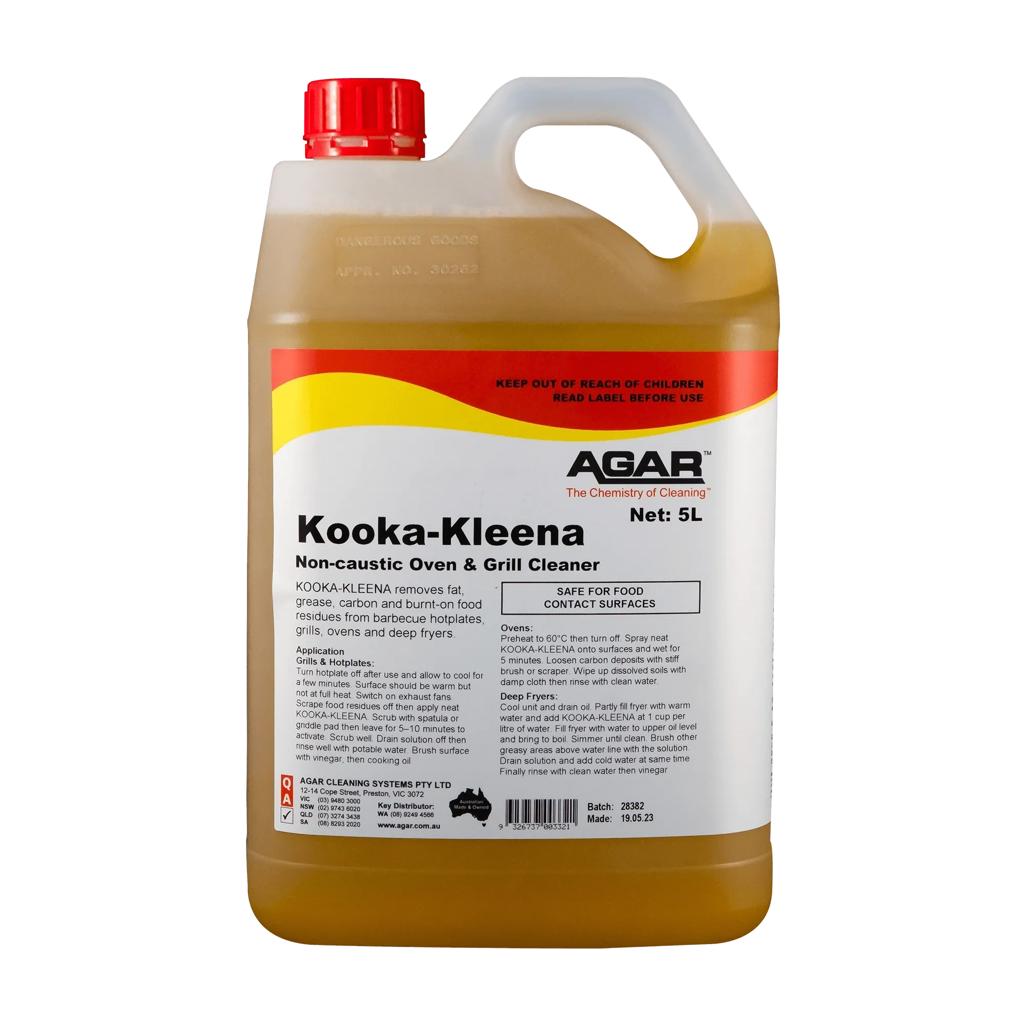 Agar Kooka-Kleena Non-Caustic Oven & Grill Cleaner