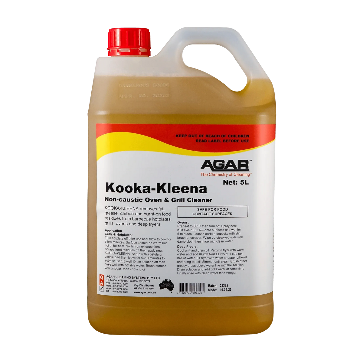 Agar Kooka-Kleena Non-Caustic Oven & Grill Cleaner