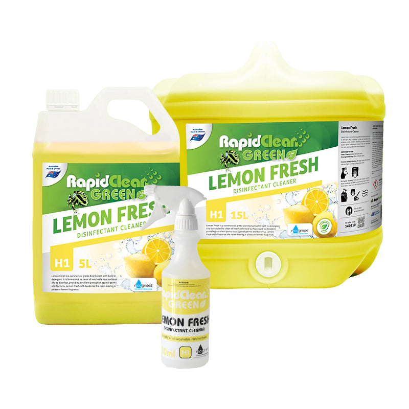 RapidClean Lemon Fresh Disinfectant Cleaner (various sizes)