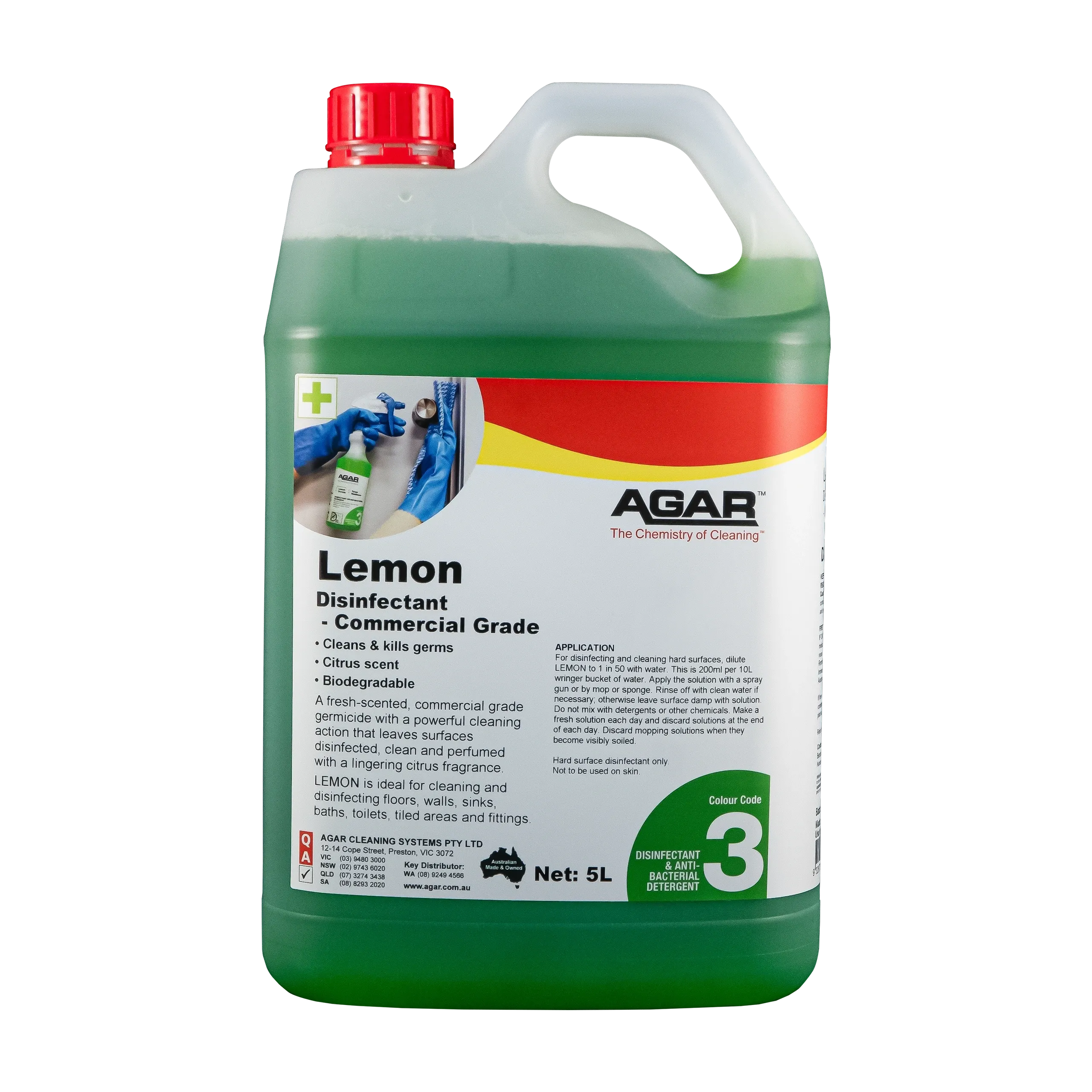 Agar Lemon Commercial Grade Disinfectant Various sizes