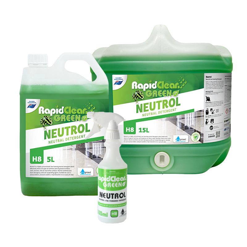 RapidClean Neutrol Low Foaming Neutral Detergent (various sizes)