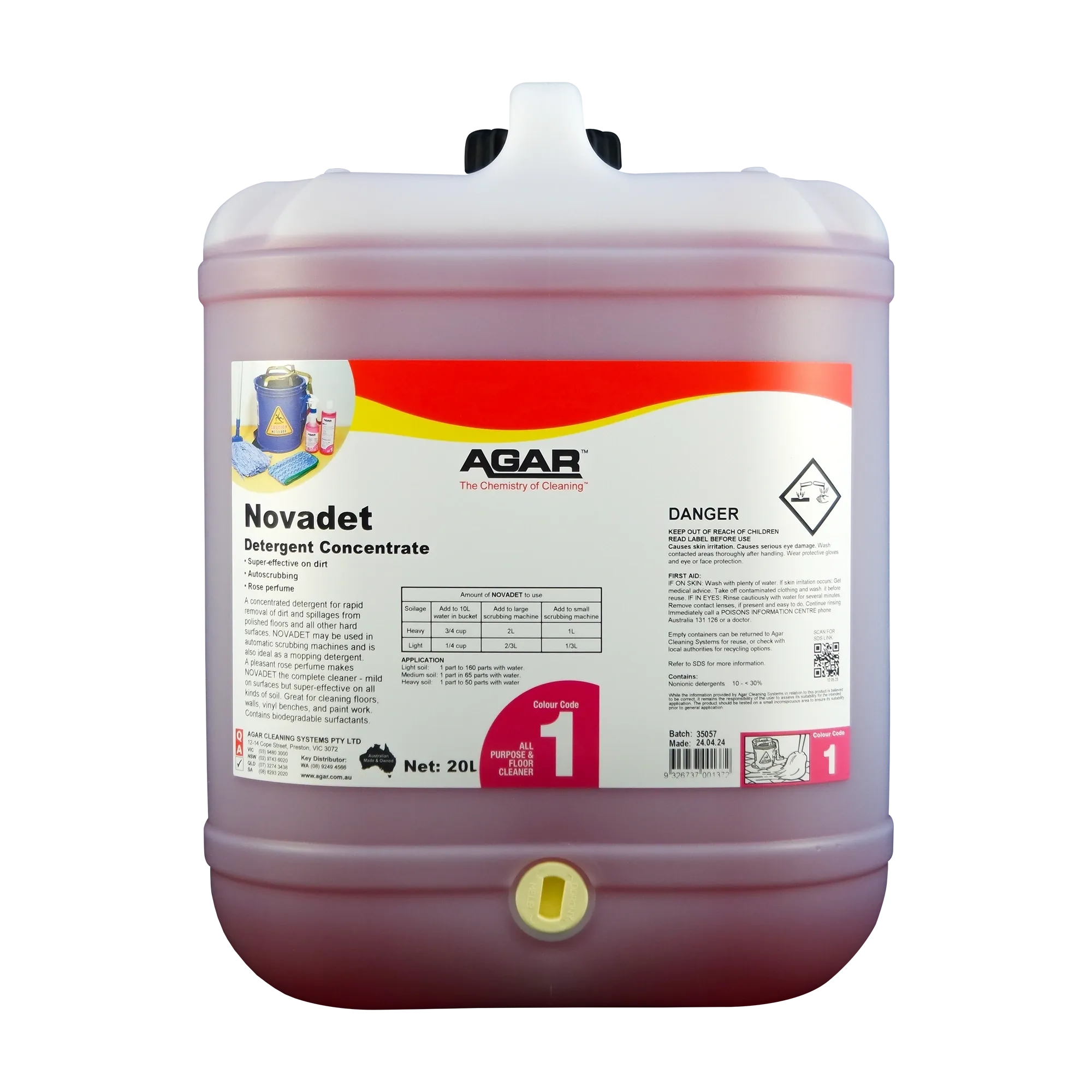 Agar Novadet Detergent Concentrate Various Sizes