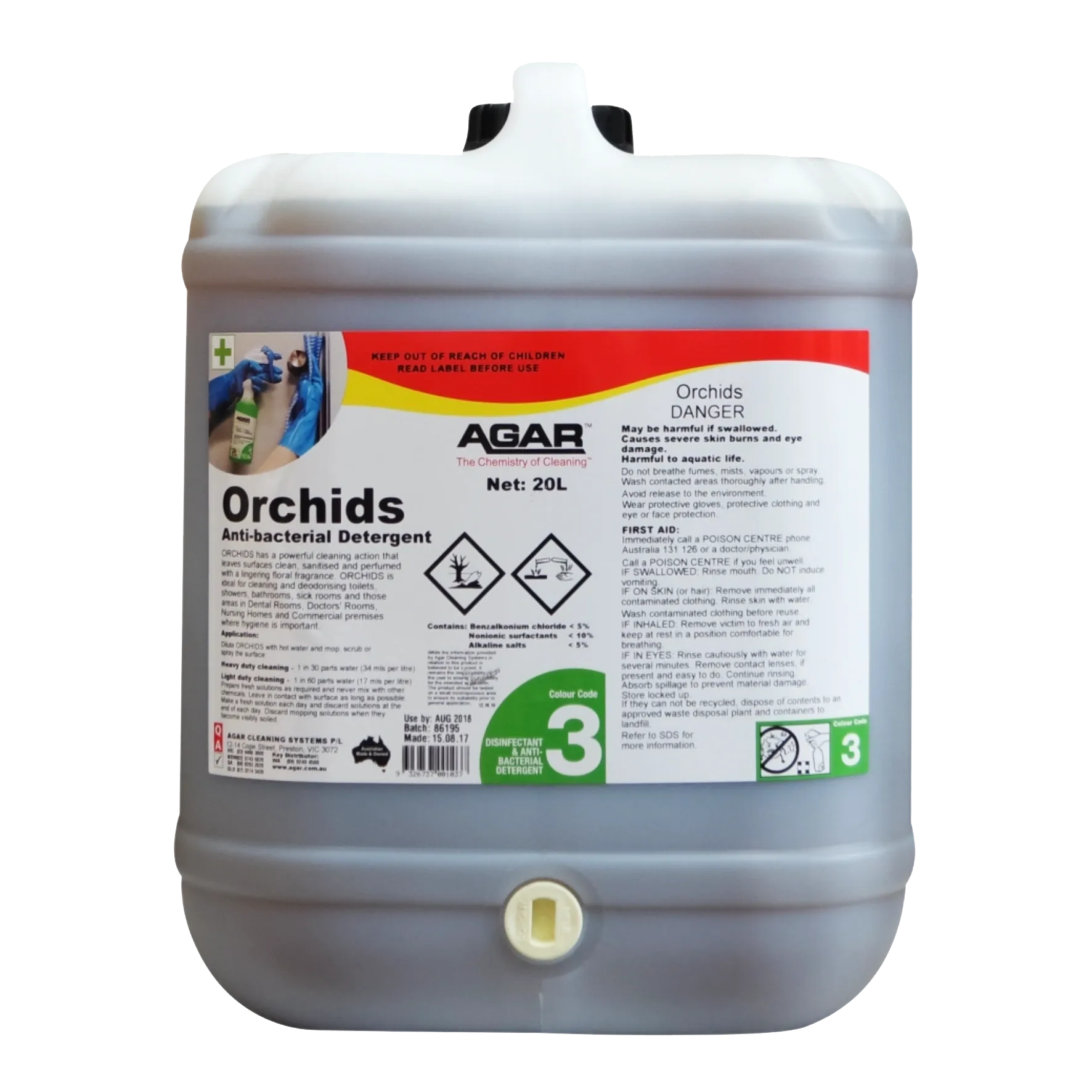 Agar Orchids Commercial Grade Disinfectant Various Sizes