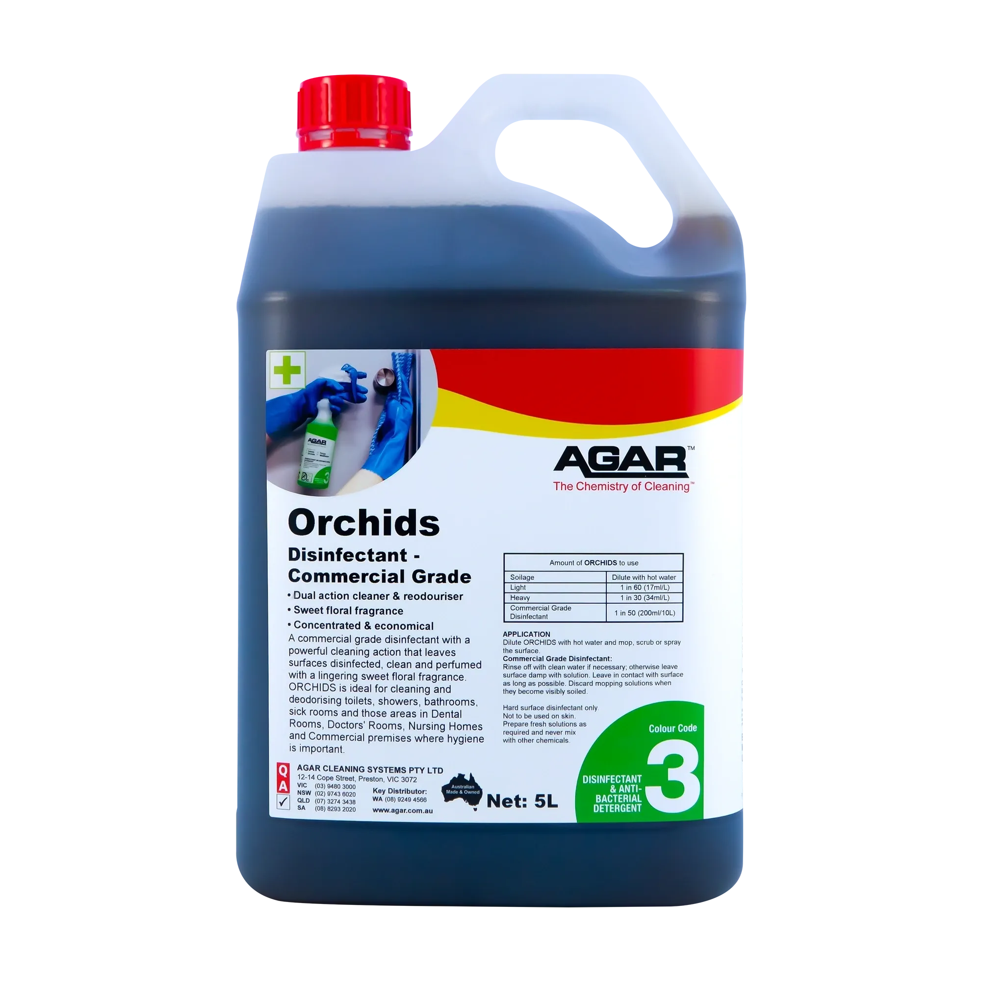 Agar Orchids Commercial Grade Disinfectant Various Sizes