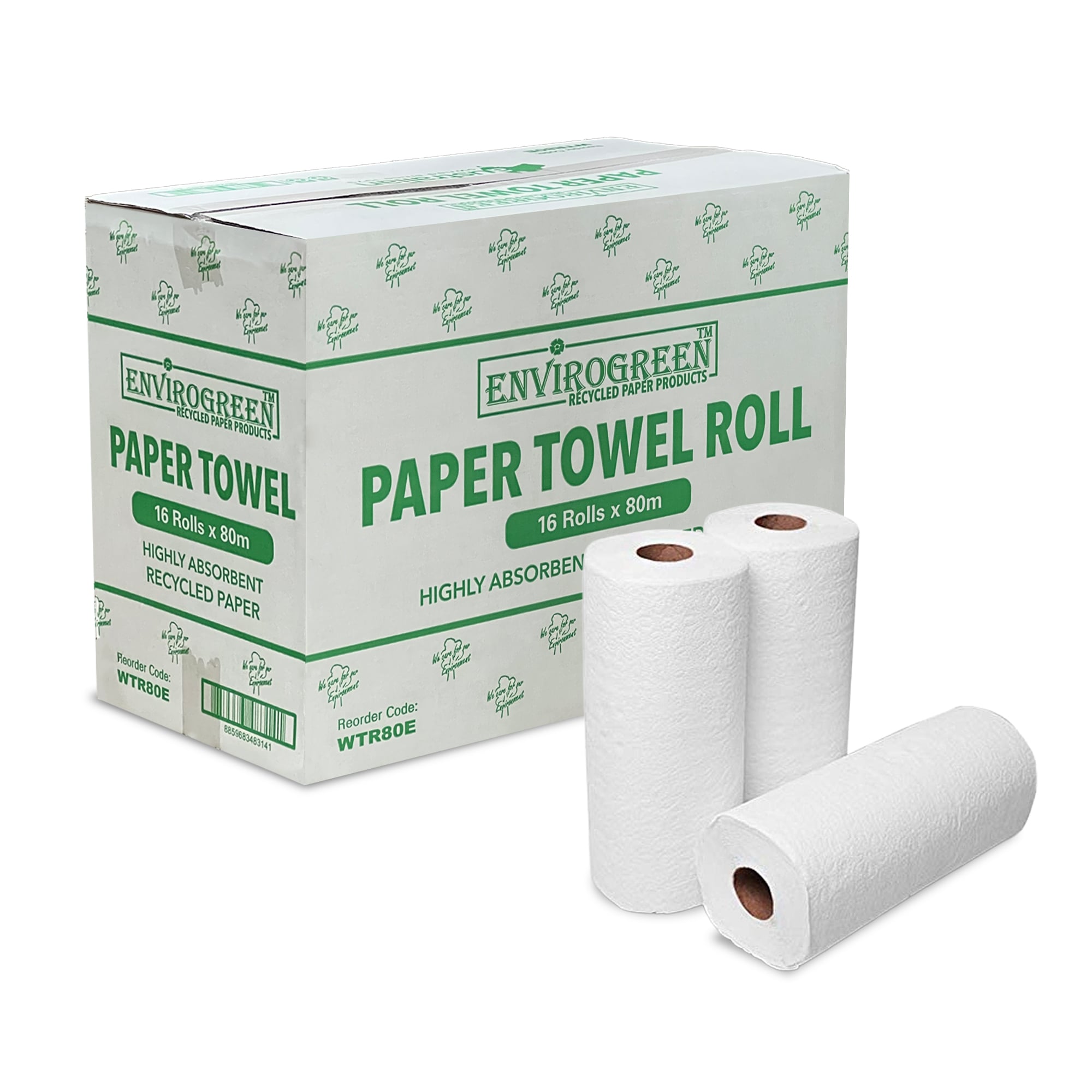 Envirogreen WTR80E Hand Towel 80M/ Roll x 16 rolls